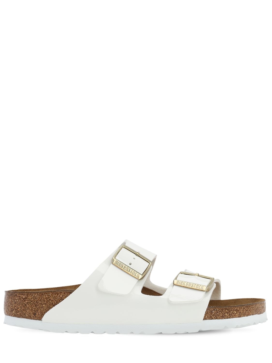 Birkenstock White Leather Arizona Two-strap Sandals In White