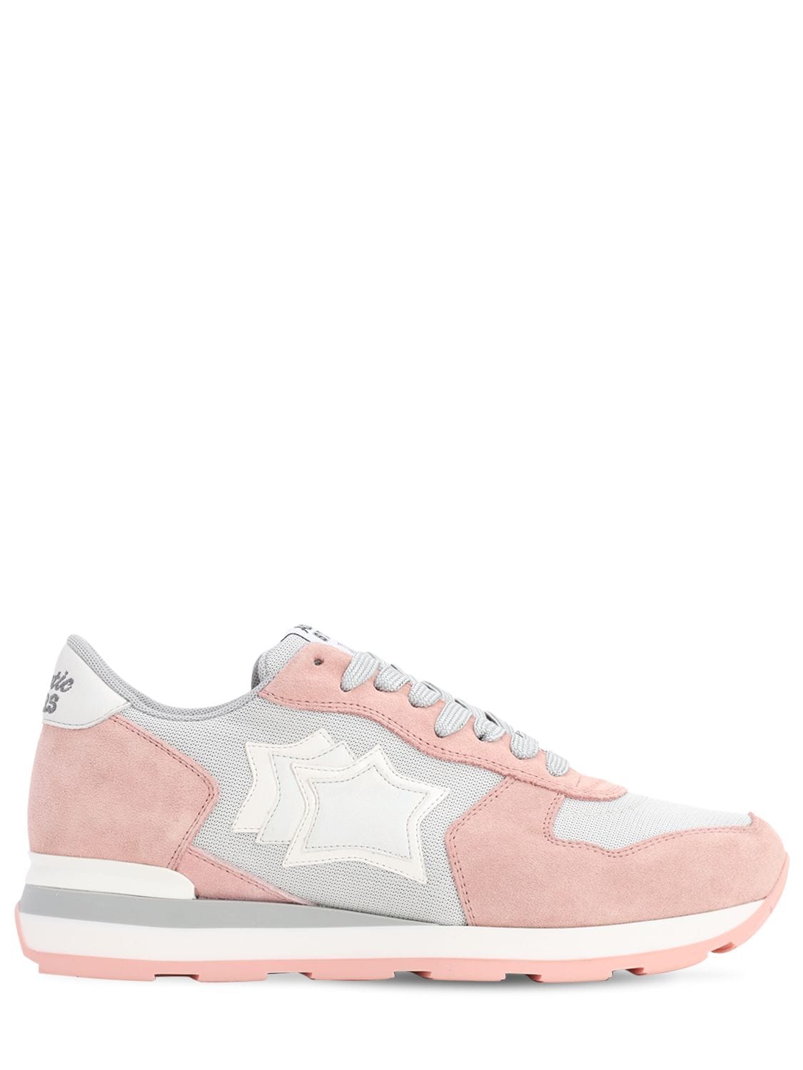 Atlantic Stars Vega Stars Suede & Nylon Sneakers In Pink,grey