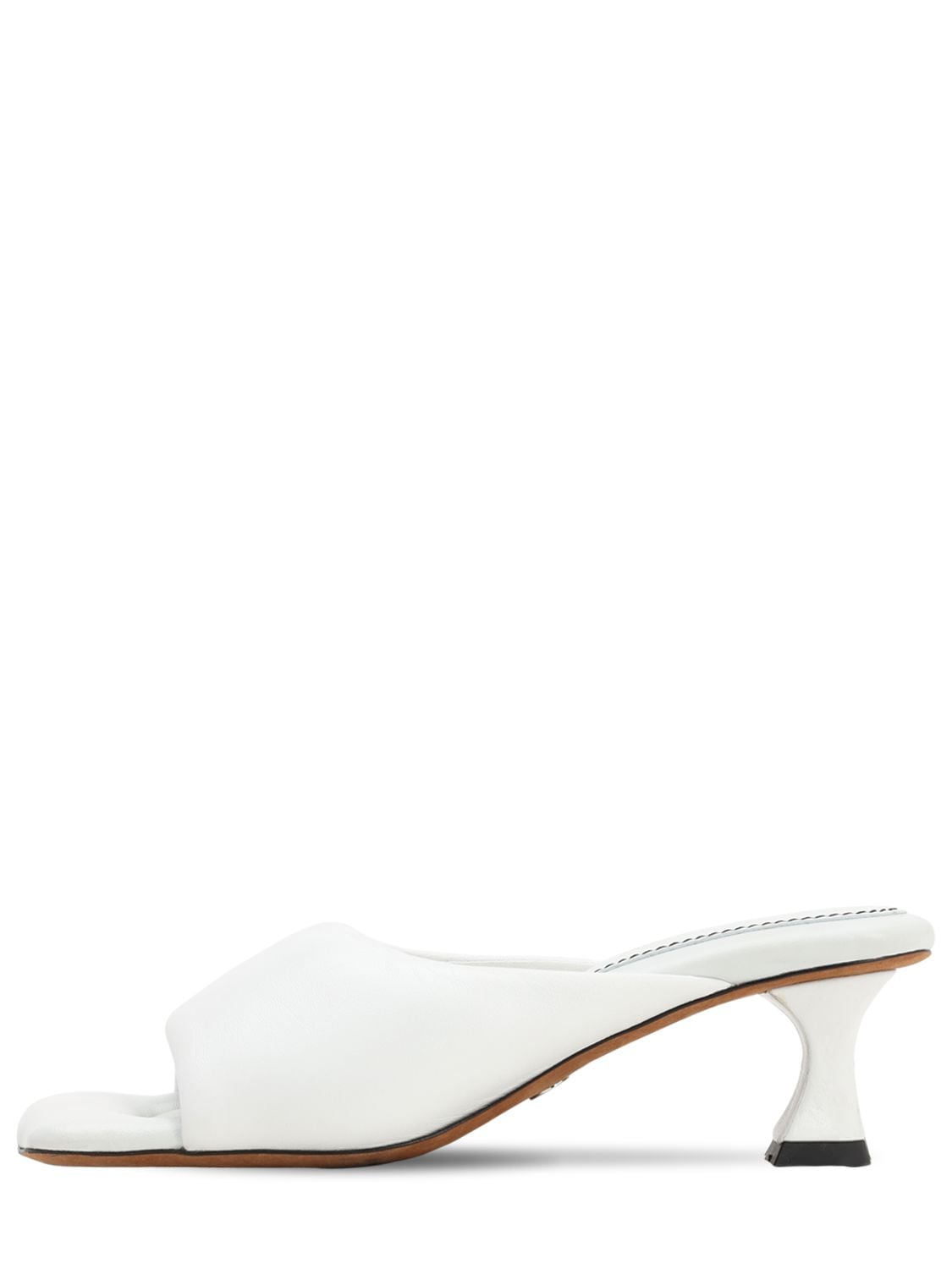 Proenza Schouler Kitten-heel Leather Mule Sandals In White