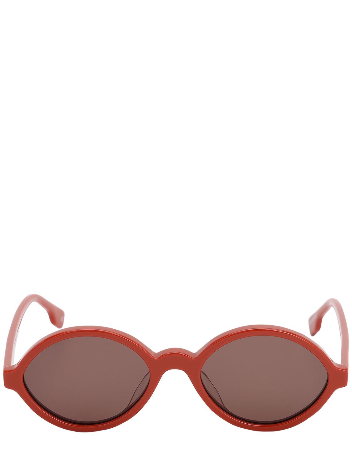 Le Specs Impromtus Round Acetate Sunglasses In Orange