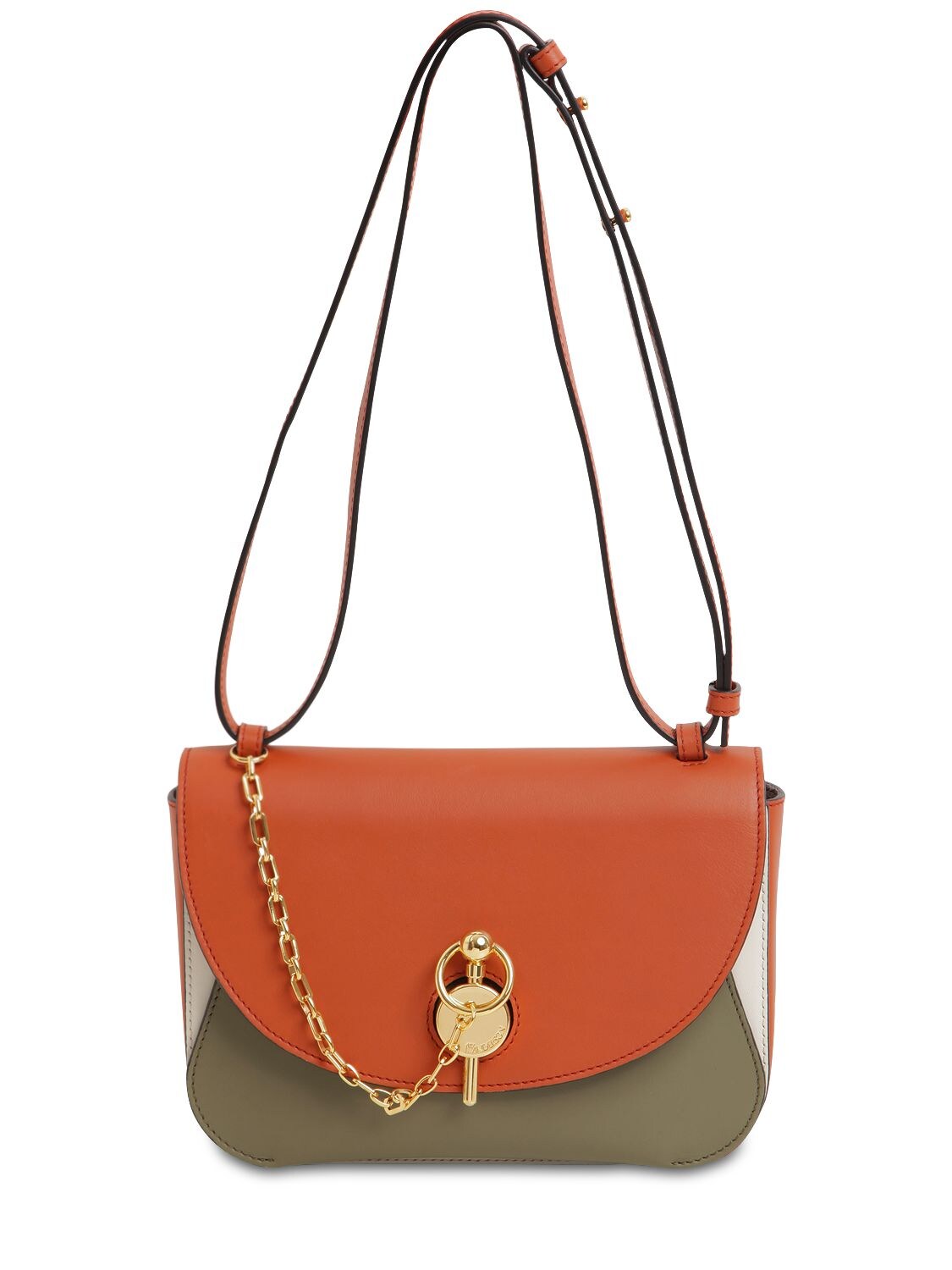 JW ANDERSON KEYTS LEATHER & SUEDE SHOULDER BAG,71IIJ6014-NDE50