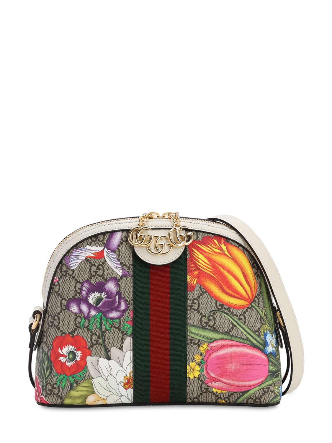 Gucci Flora Gg Supreme Dome Shape Bag In Ggsupreme Flora