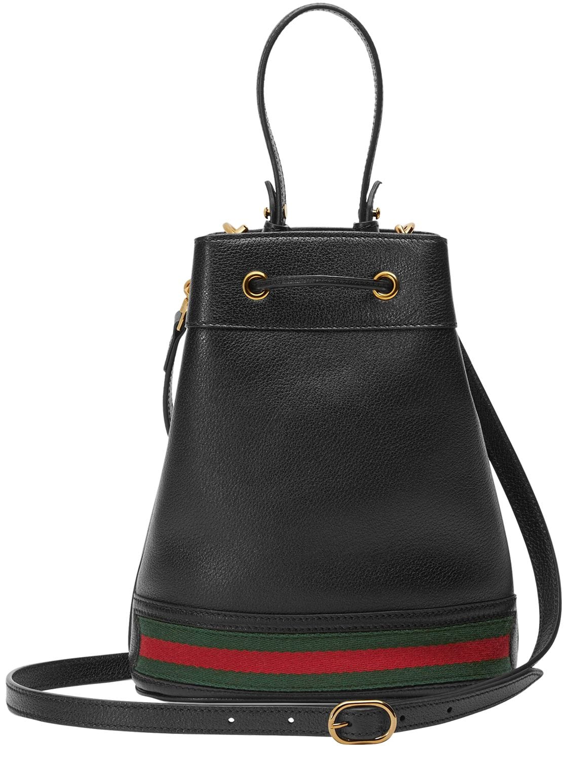 Gucci Ophidia Leather Bucket Bag In Black | ModeSens