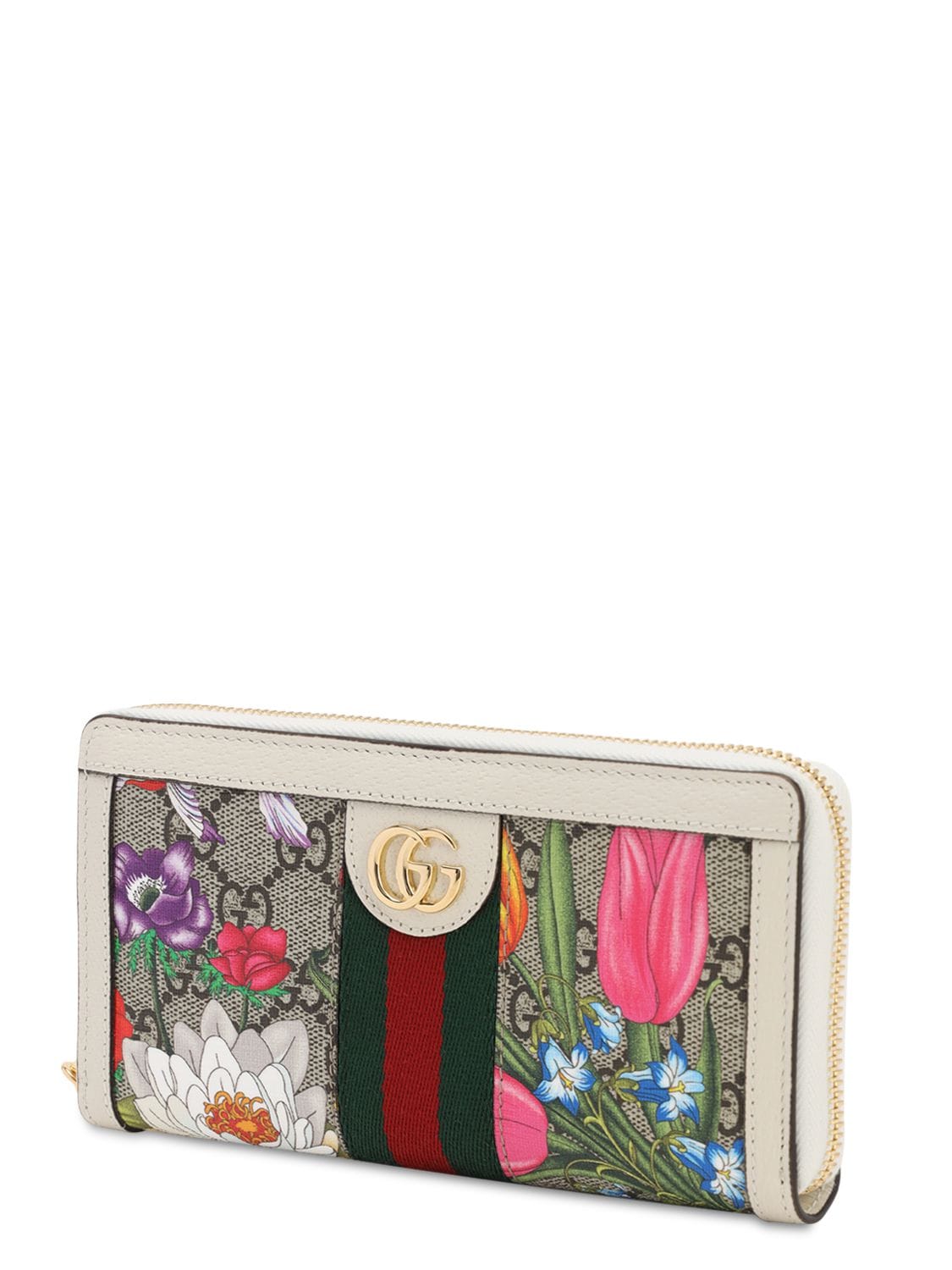 Gucci Multicolor Gg Ophidia Flora Zip Around Wallet In 9759 Multi | ModeSens