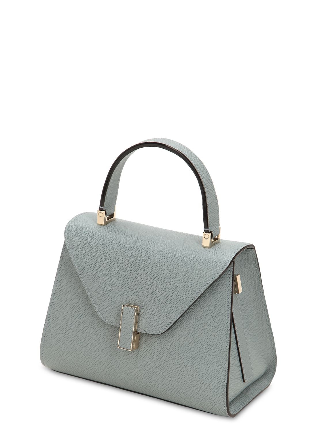 Shop Valextra Mini Iside Grained Leather Bag In Polvere