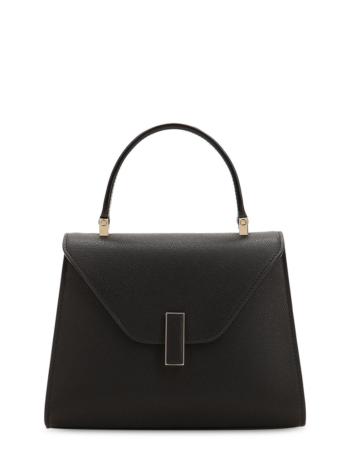 Valextra Mini Iside Grained Leather Bag In Black