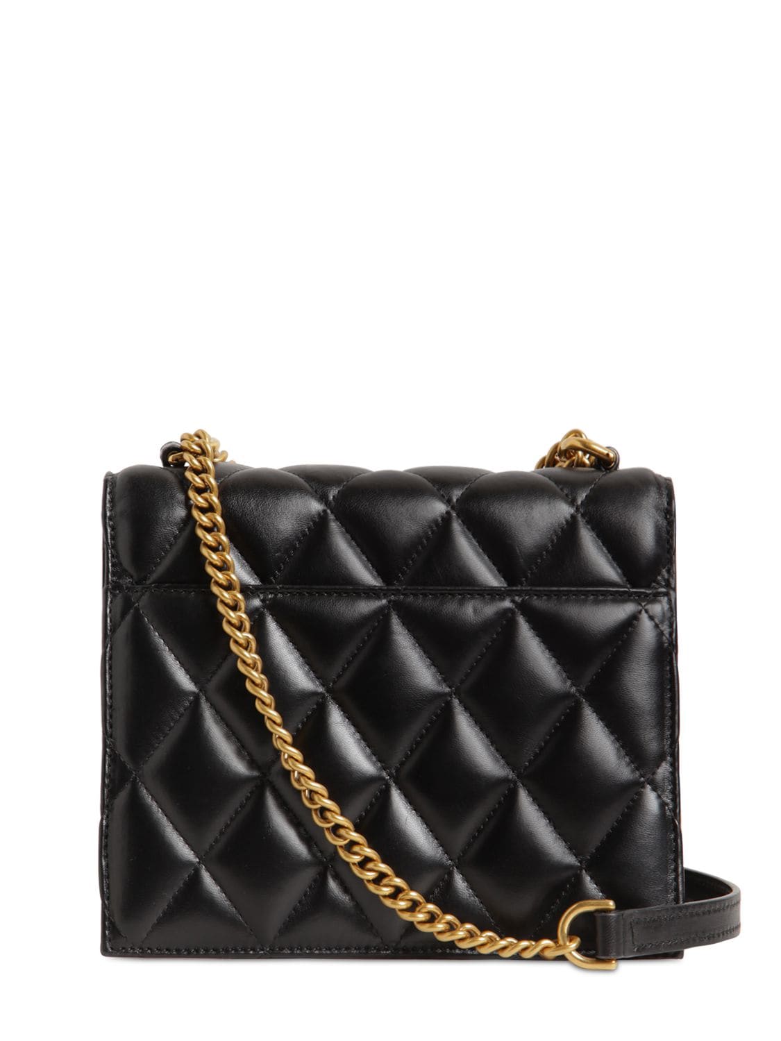 balenciaga b leather purse with chain