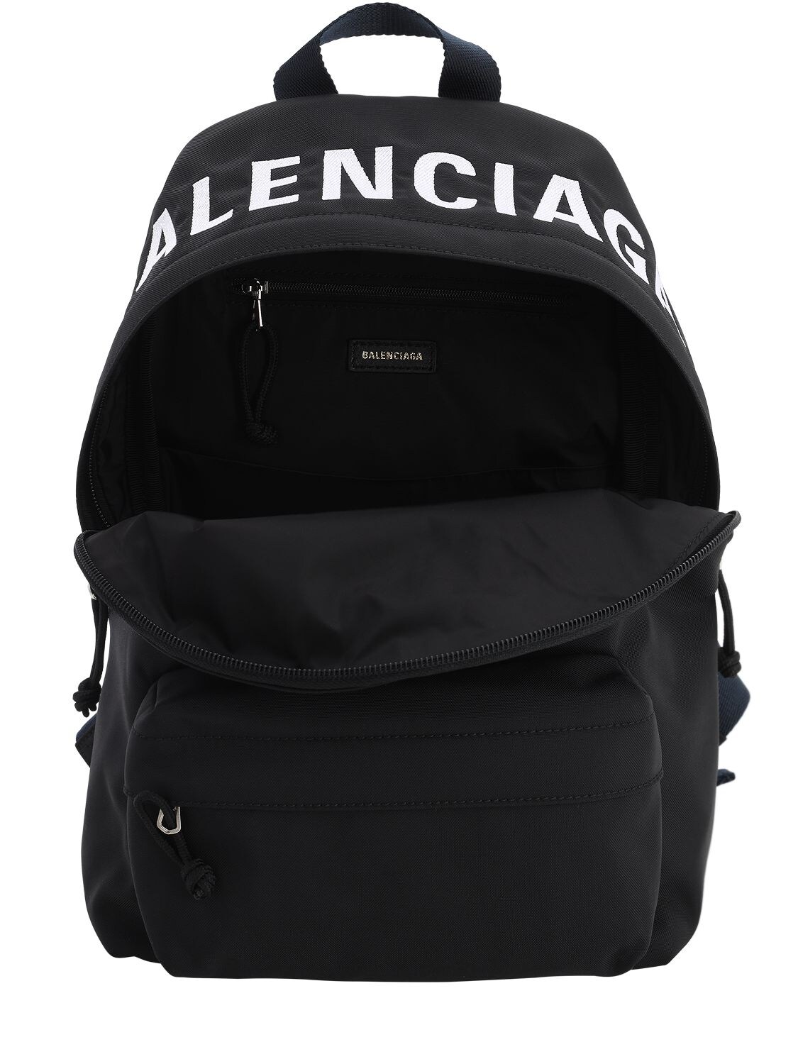 Balenciaga Wheel Small Nylon Logo Backpack Bag In 1090 Black | ModeSens