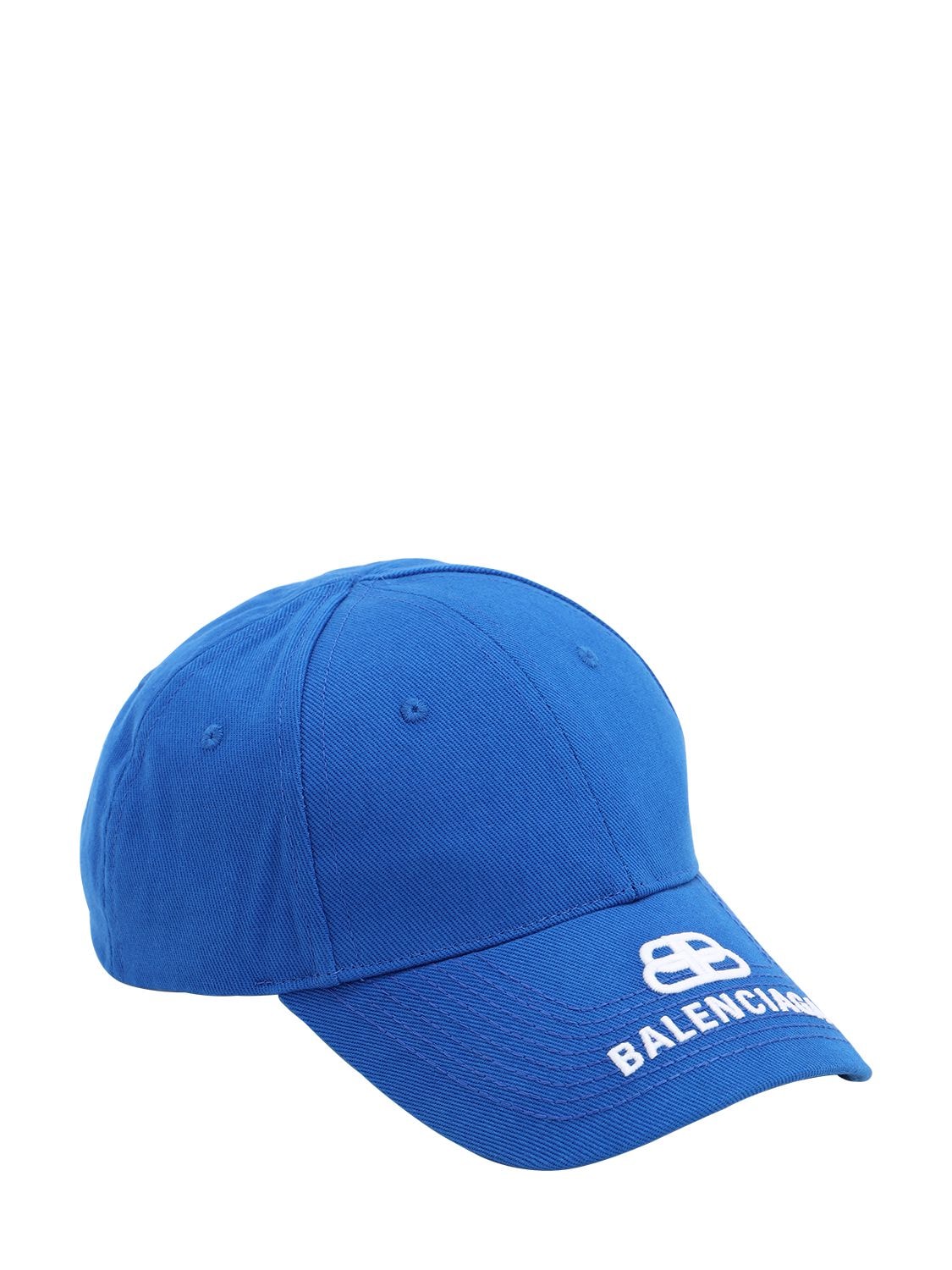 Balenciaga Bb Cotton Baseball Hat In Saffire | ModeSens