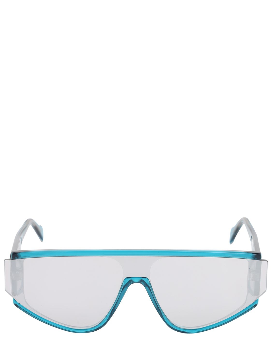 Andy Wolf Detweiler Acetate Mask Sunglasses In Blue,mirrored