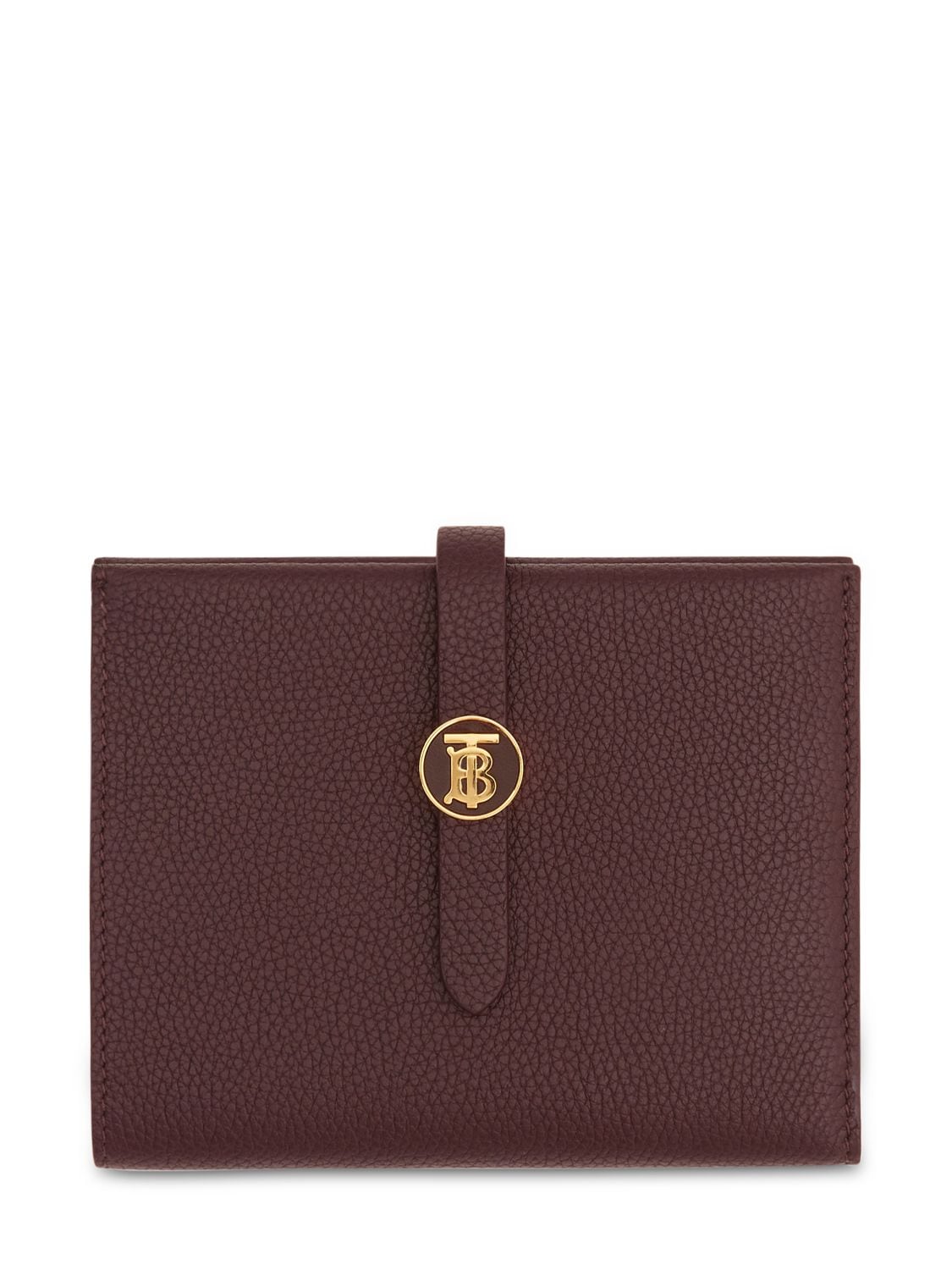 Burberry Monogram Motif Grainy Leather Folding Wallet In Brown