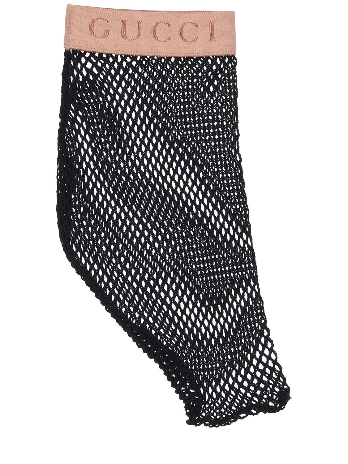 Gucci Short Fishnet Socks In Black
