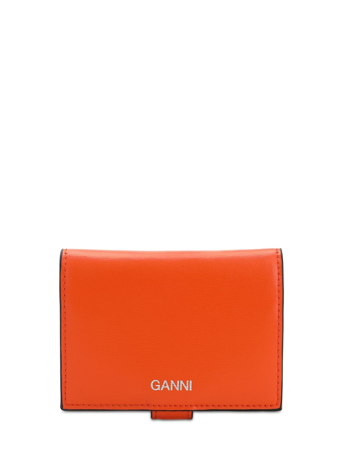 GANNI SMOOTH LEATHER COMPACT WALLET,71IJ5W013-MZUW0