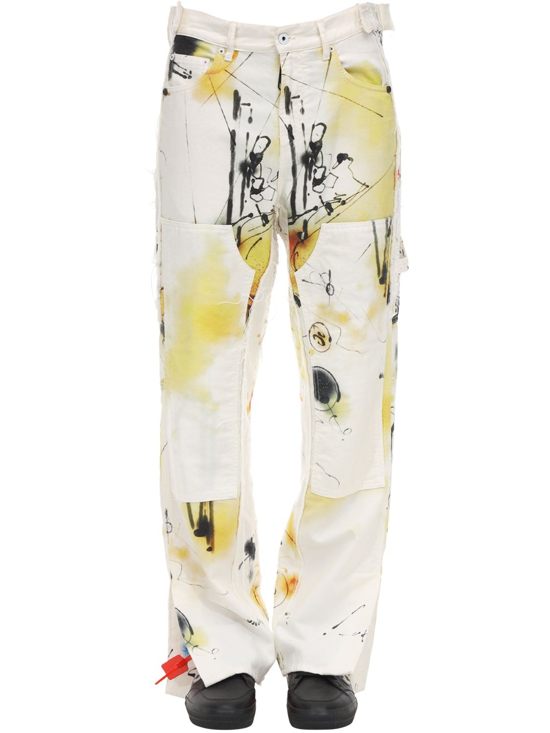 Off-white Futura Abstract Carpenter Denim Jeans In White | ModeSens