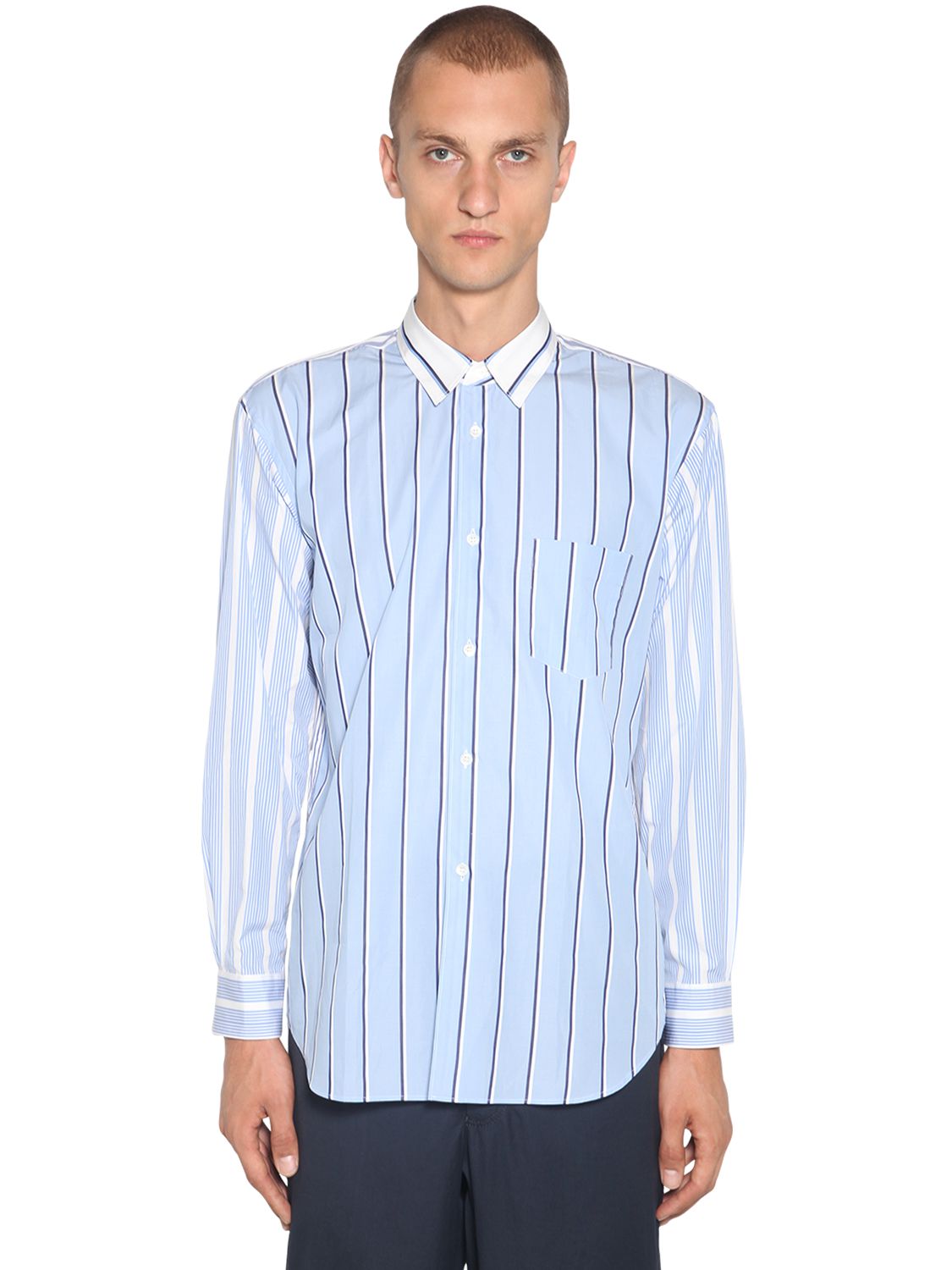 comme des garcons shirt blue