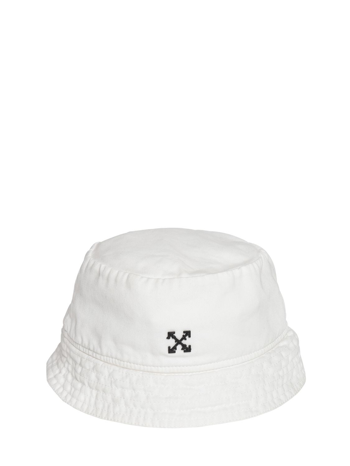 OFF-WHITE LOGO纯棉帆布渔夫帽,71IJS5002-MDIXMA2