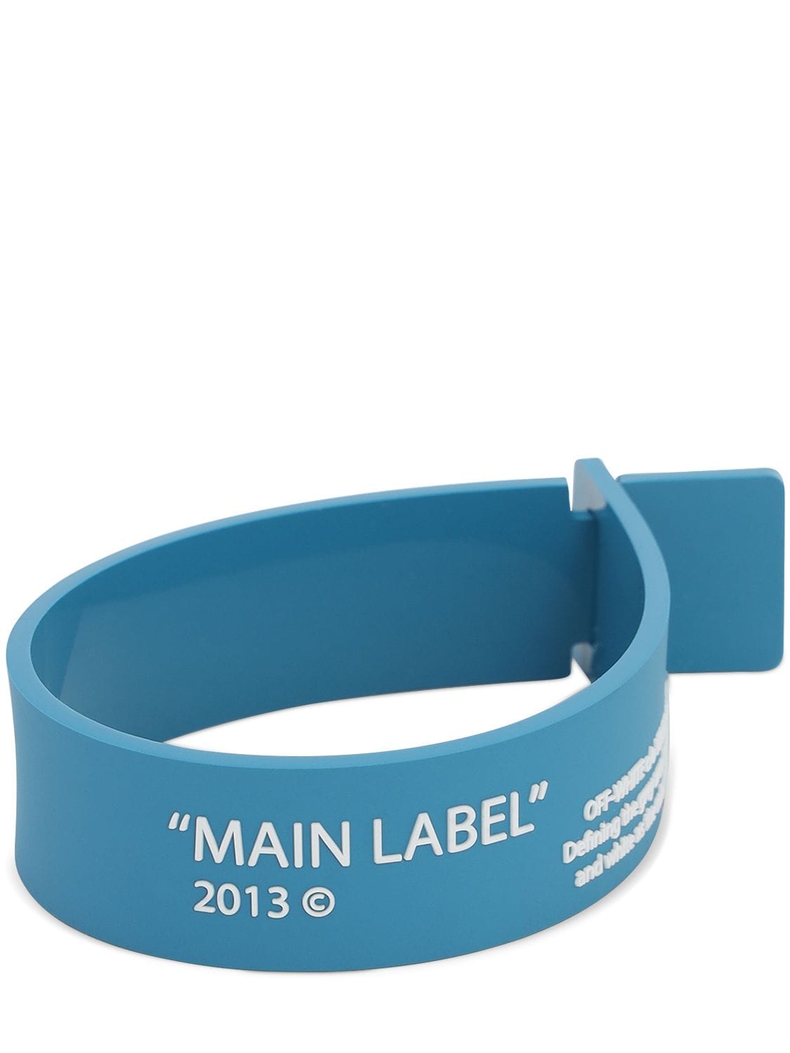 Off-white Label Pvc Thin Bracelet In Blue | ModeSens
