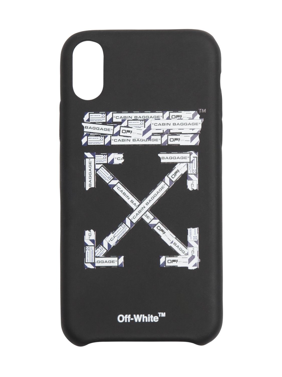 OFF-WHITE AIRPORT TAPE PVC IPHONE X/XS COVER,71IJS5025-MTA4OA2