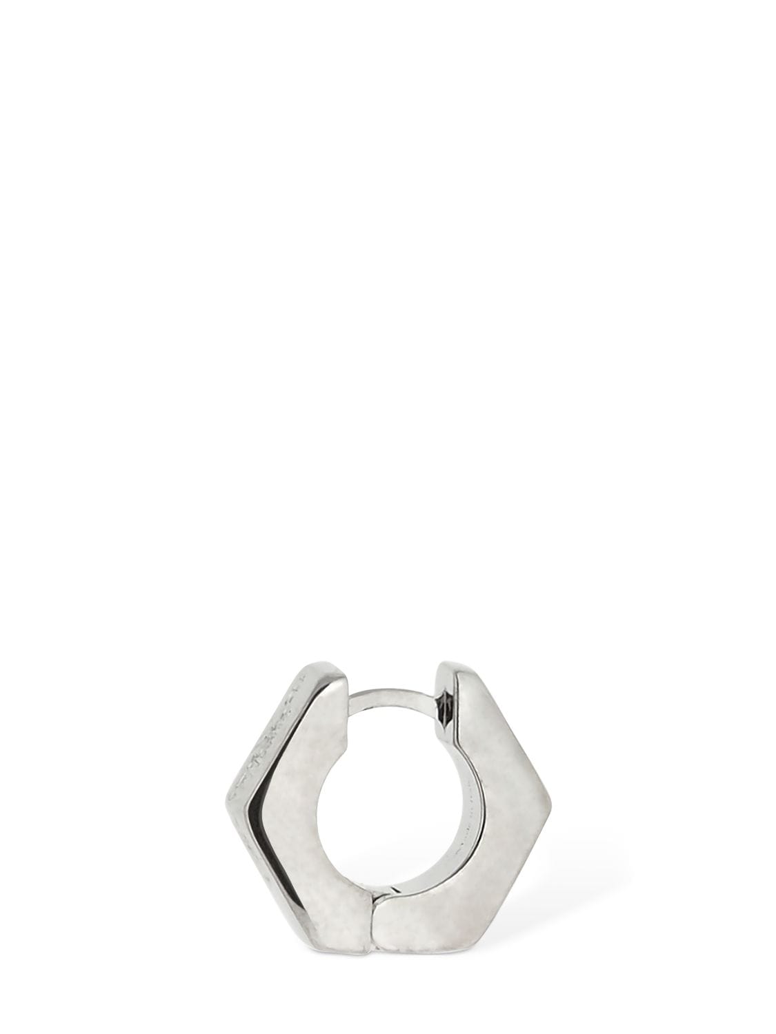 Off-white Hexnut Metal Mono Earring In Silver