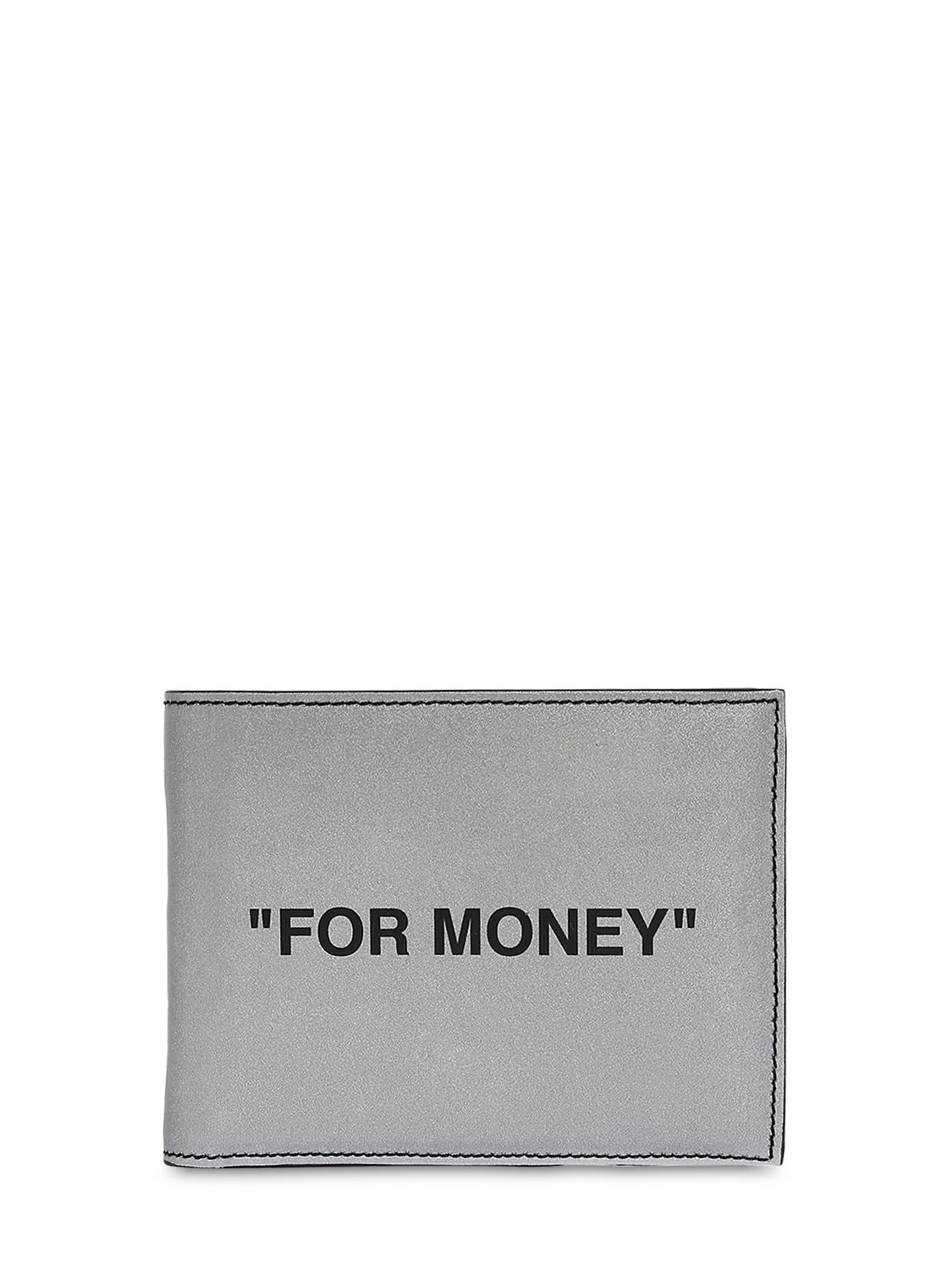 OFF-WHITE "FOR MONEY"反光钱包,71IJSX030-OTEXMA2