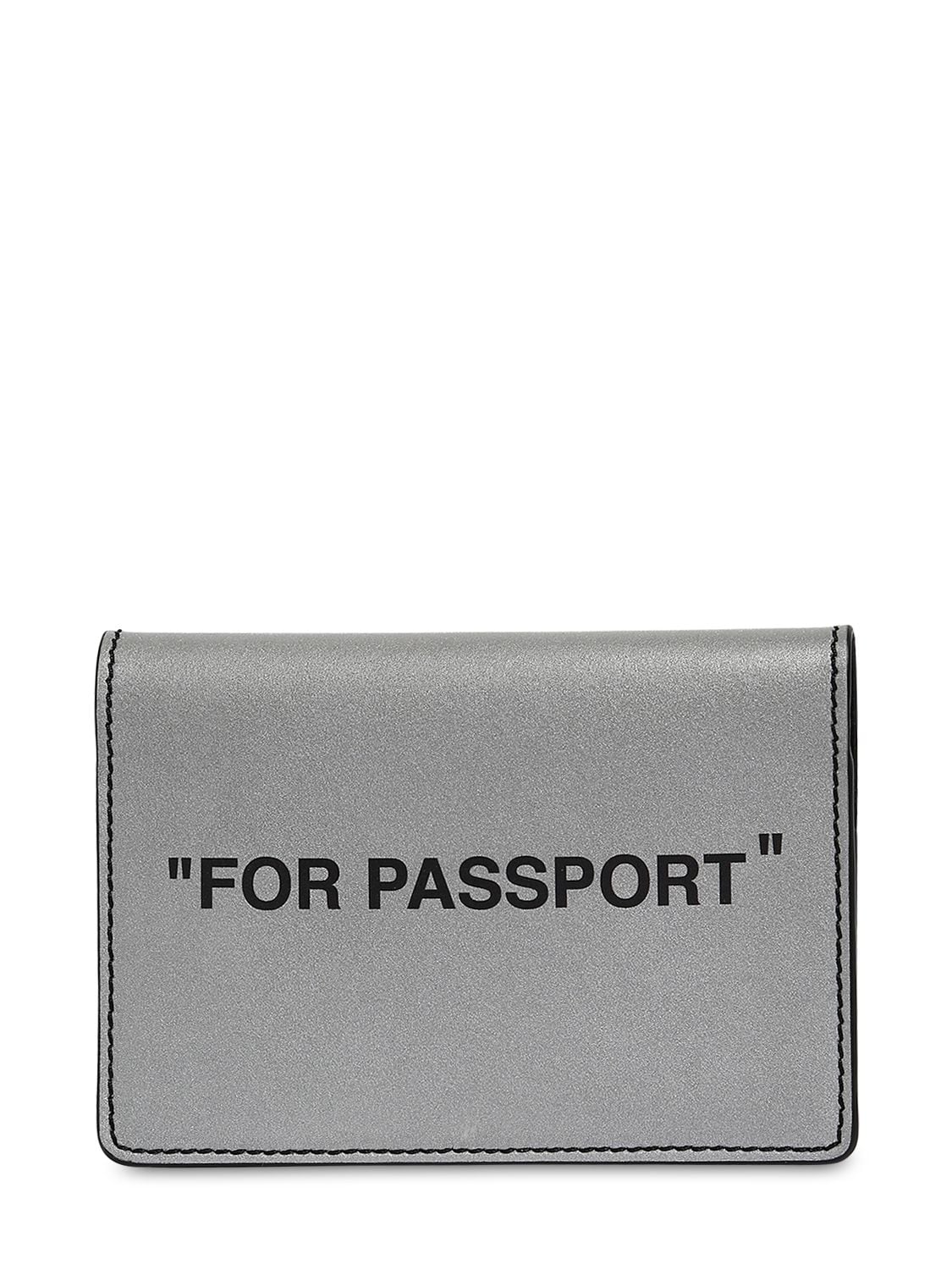OFF-WHITE "PASSPORT"反光护照套,71IJSX033-OTEXMA2