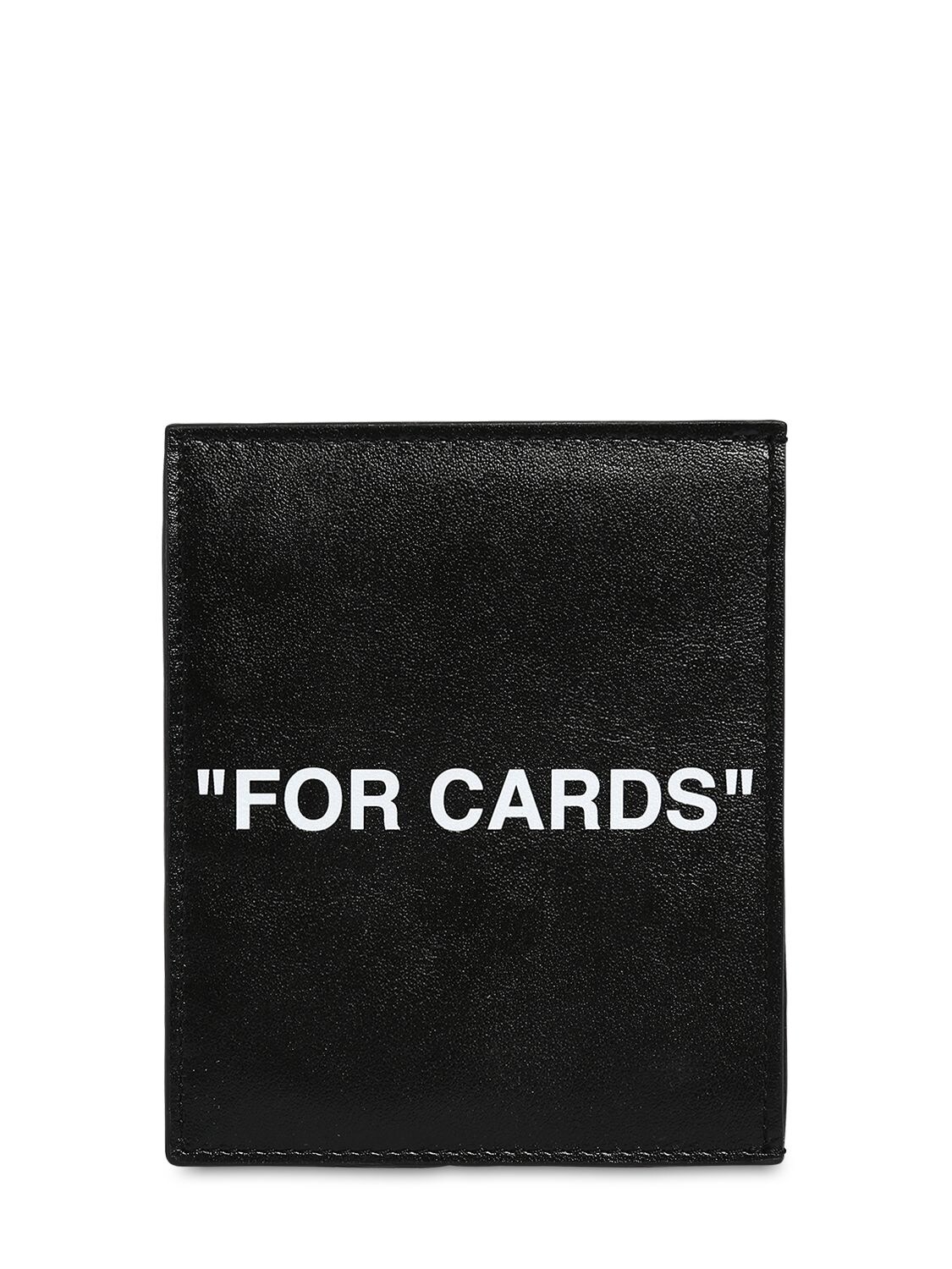 OFF-WHITE "FOR CARDS" LEATHER CARD HOLDER,71IJSX037-MTAWMQ2