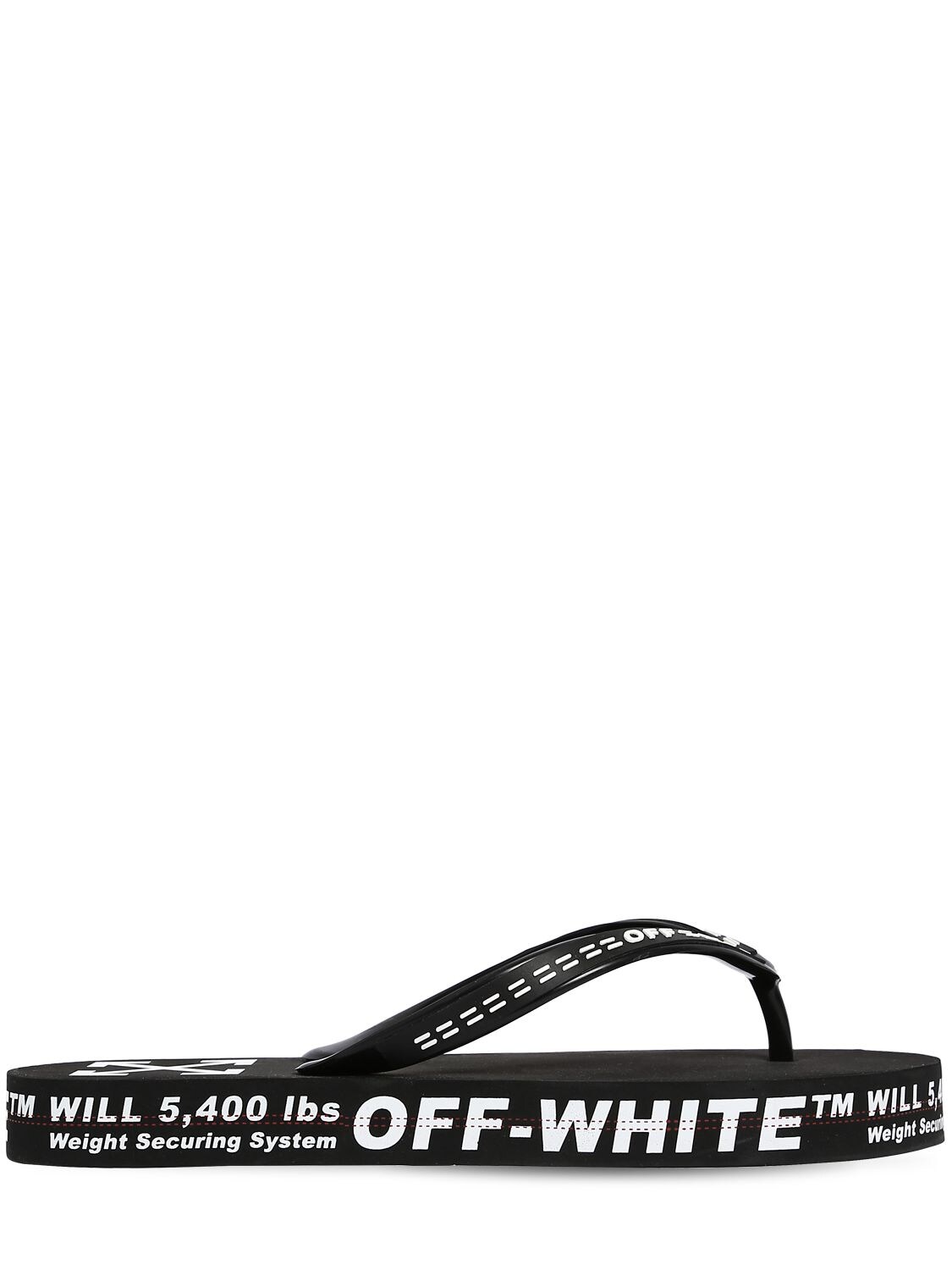 OFF-WHITE 印LOGO橡胶人字拖,71IJSY011-MTAWMA2