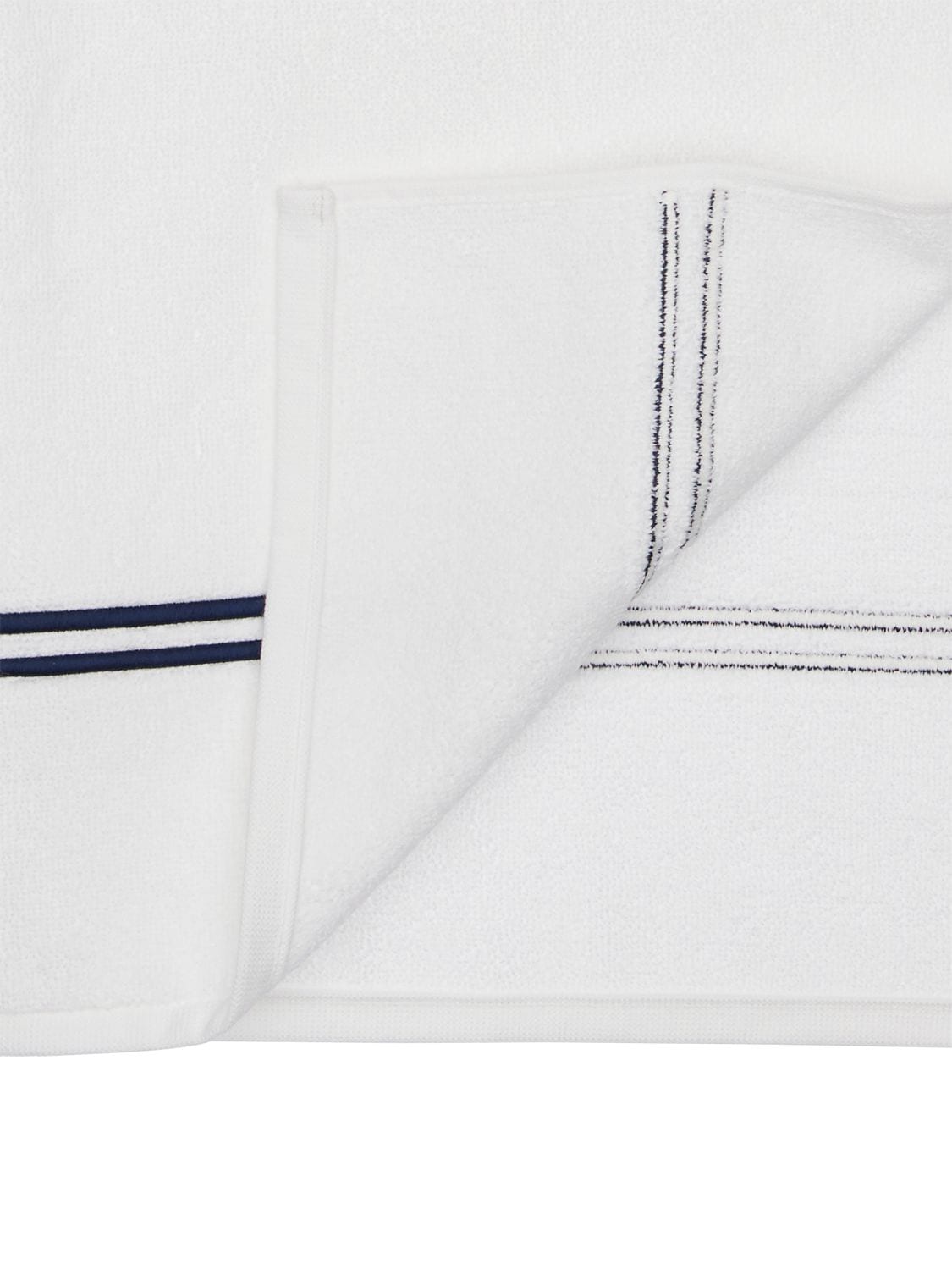 Shop Frette Hotel Classic Large Bath Towel In White,blue