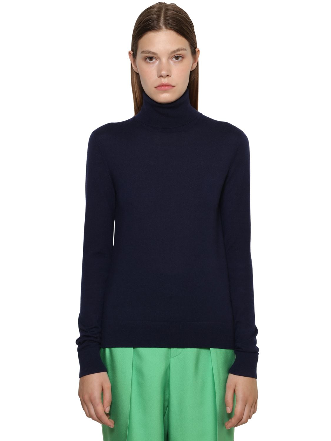 Ralph Lauren Cashmere Knit Turtleneck Sweater In Lux Navy | ModeSens