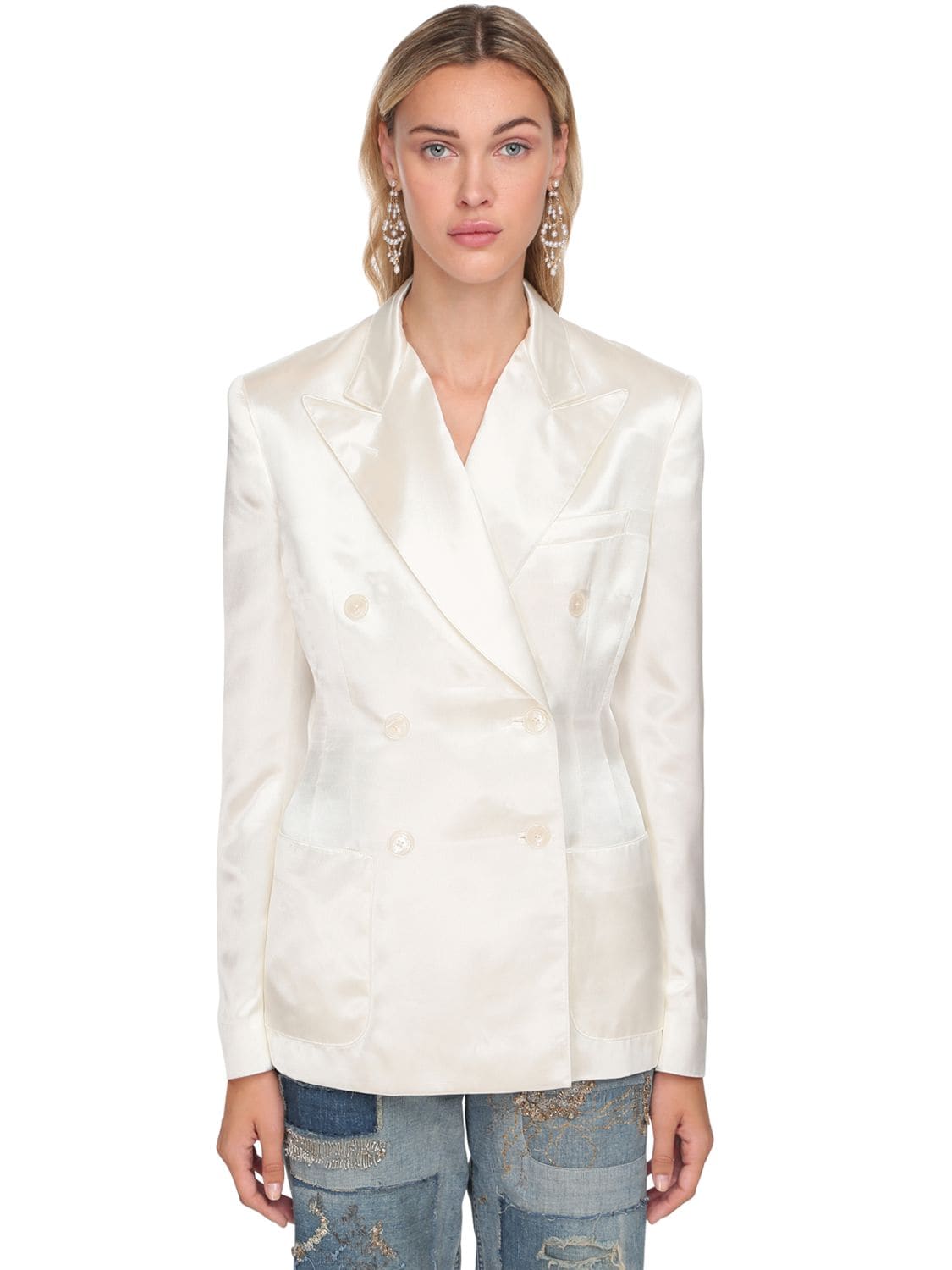 Ralph Lauren Double Breasted Jacket In White | ModeSens
