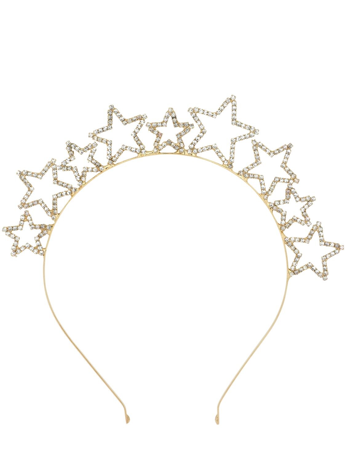 Rosantica Milky Way Crystal Headband In Gold,crystal