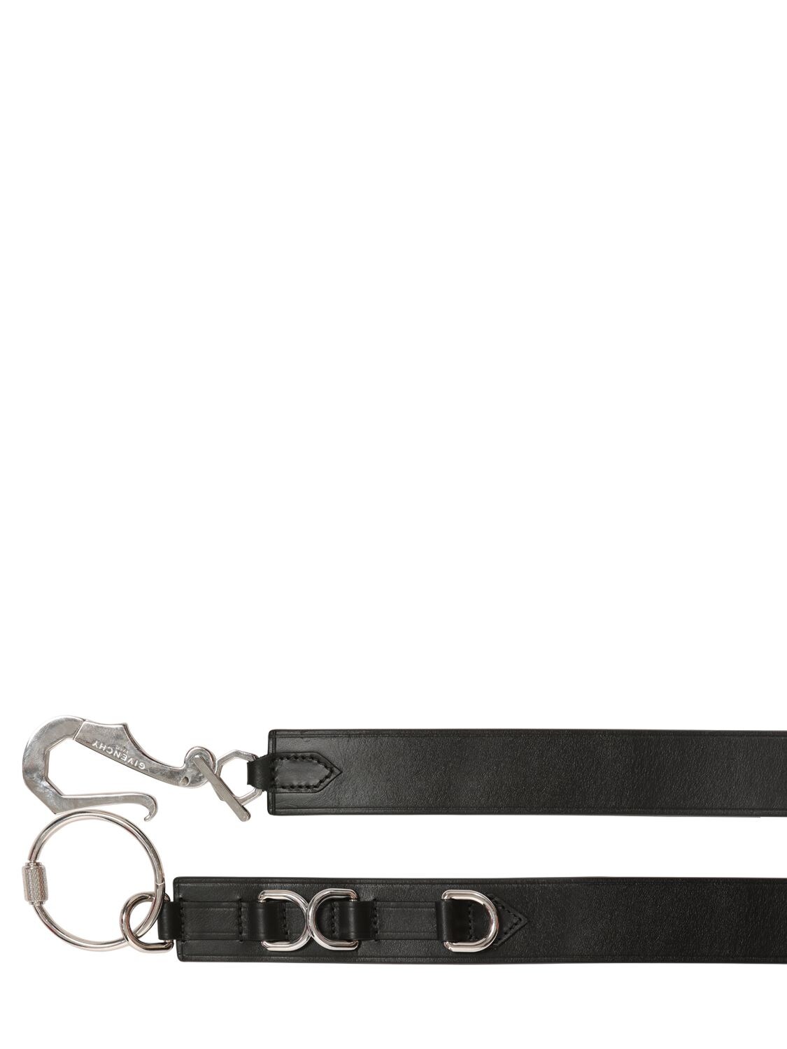 Givenchy 40mm Hook & Chain Leather Belt In Black