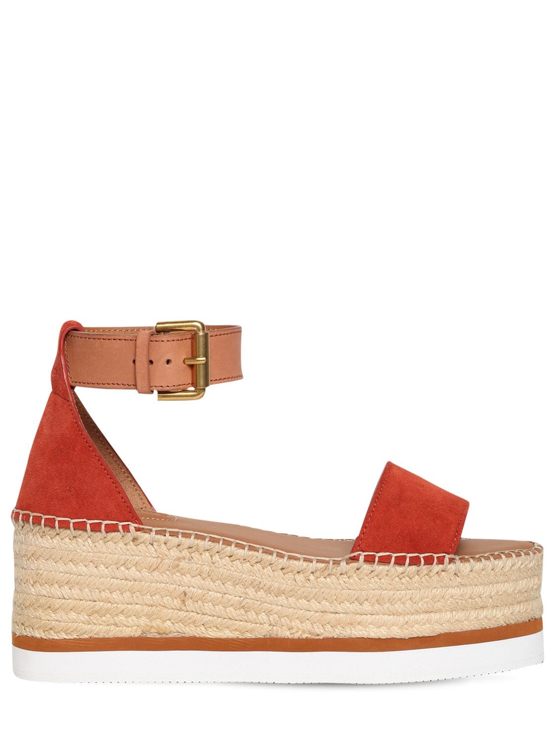 See By Chloé 80mm Suede Wedges In Rust