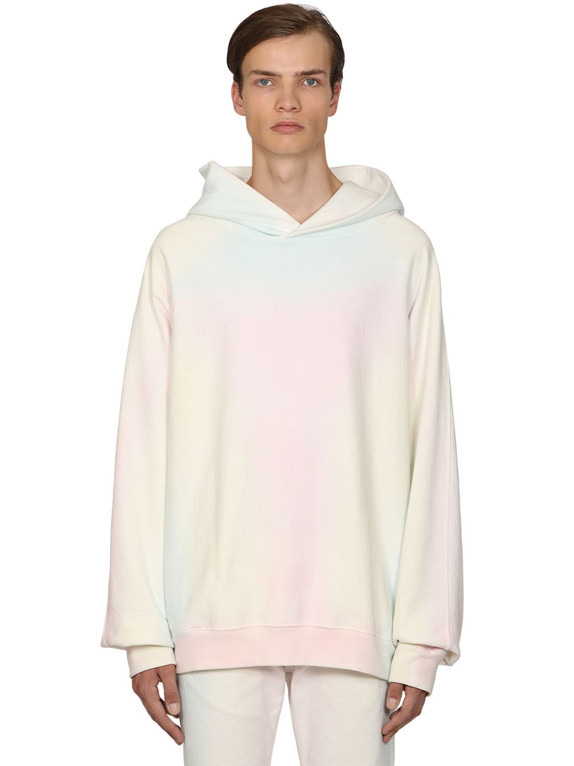 MAISON MARGIELA OVERSIZE RAINBOW DYED COTTON HOODIE,71IL6V009-OTYX0
