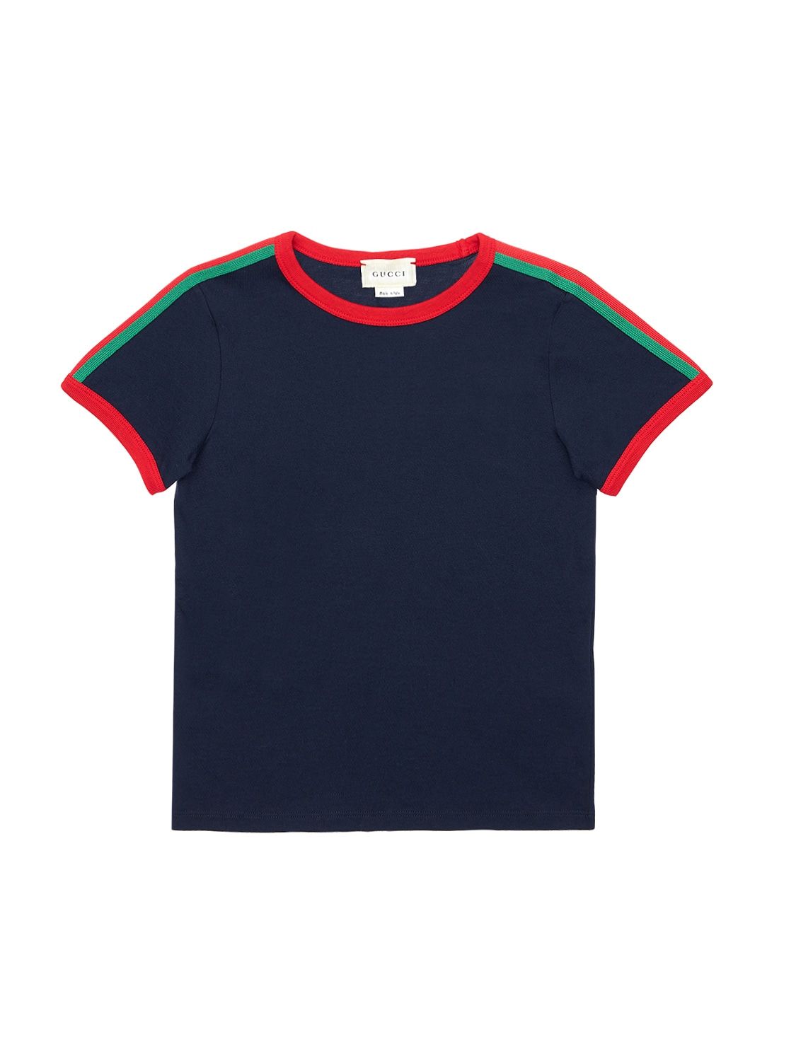 Gucci Kids' Snake Print Cotton Jersey T-shirt In Blue
