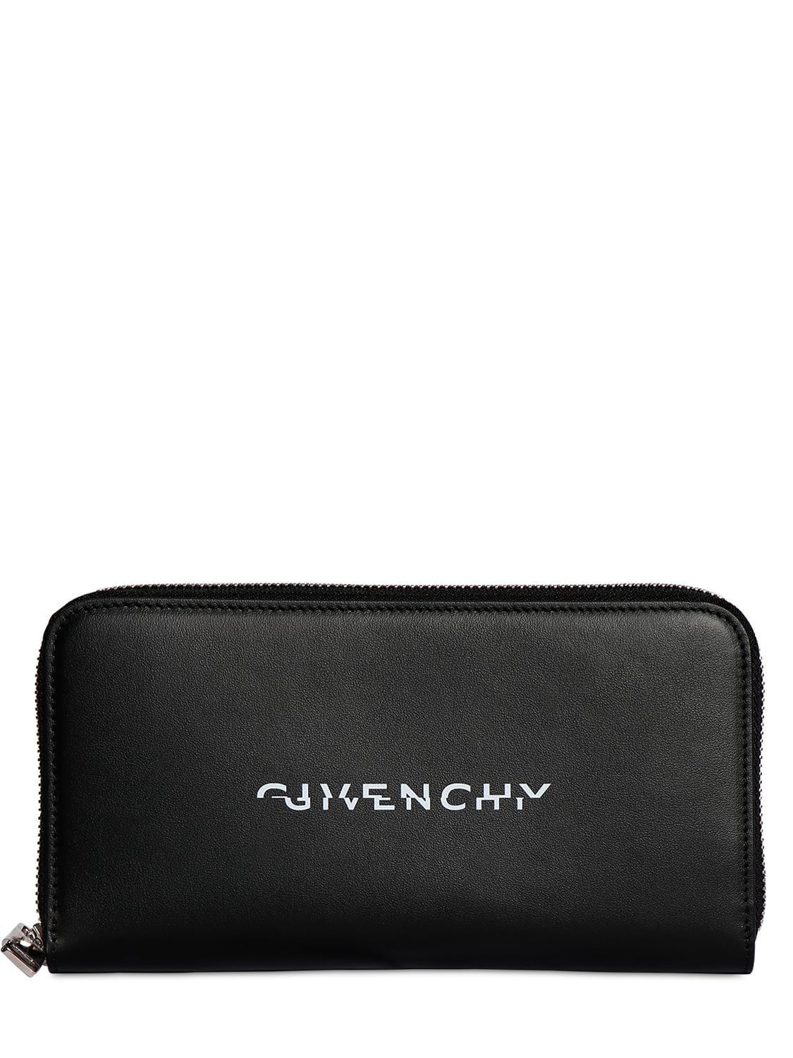 Givenchy Zip-around Leather Wallet In Black