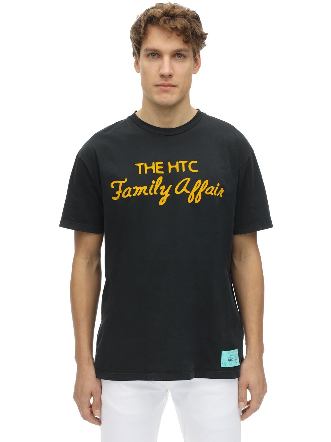 Htc Los Angeles Htc Family Print Jersey T-shirt In Black
