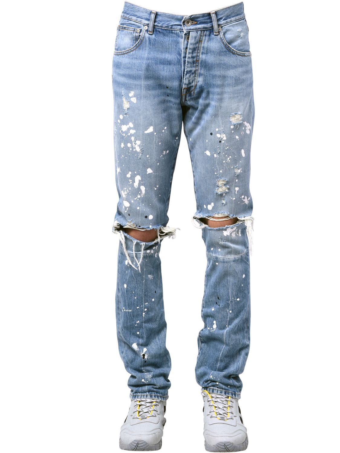 painted denim jeans