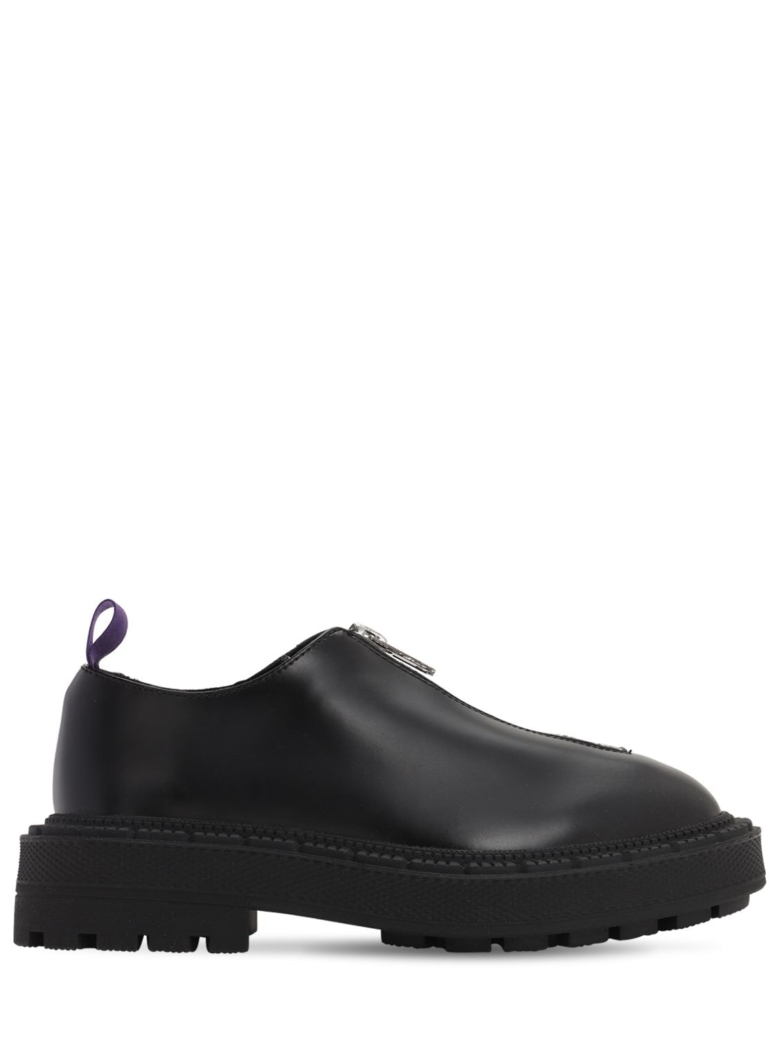 Eytys Alexia Platform Zip-up Leather Shoes In Black