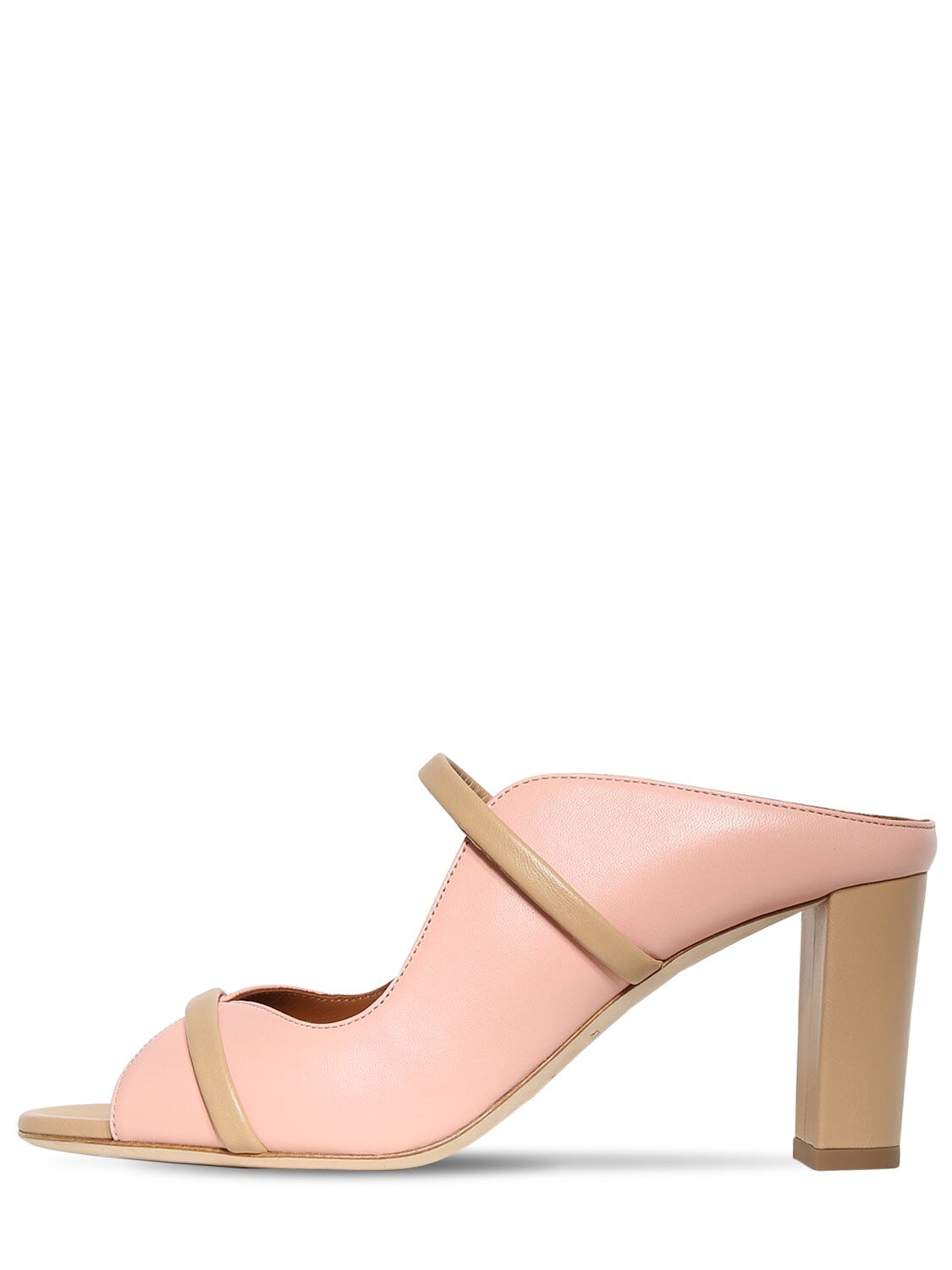 Malone Souliers 70mm Norah Leather Sandals In Pink,beige