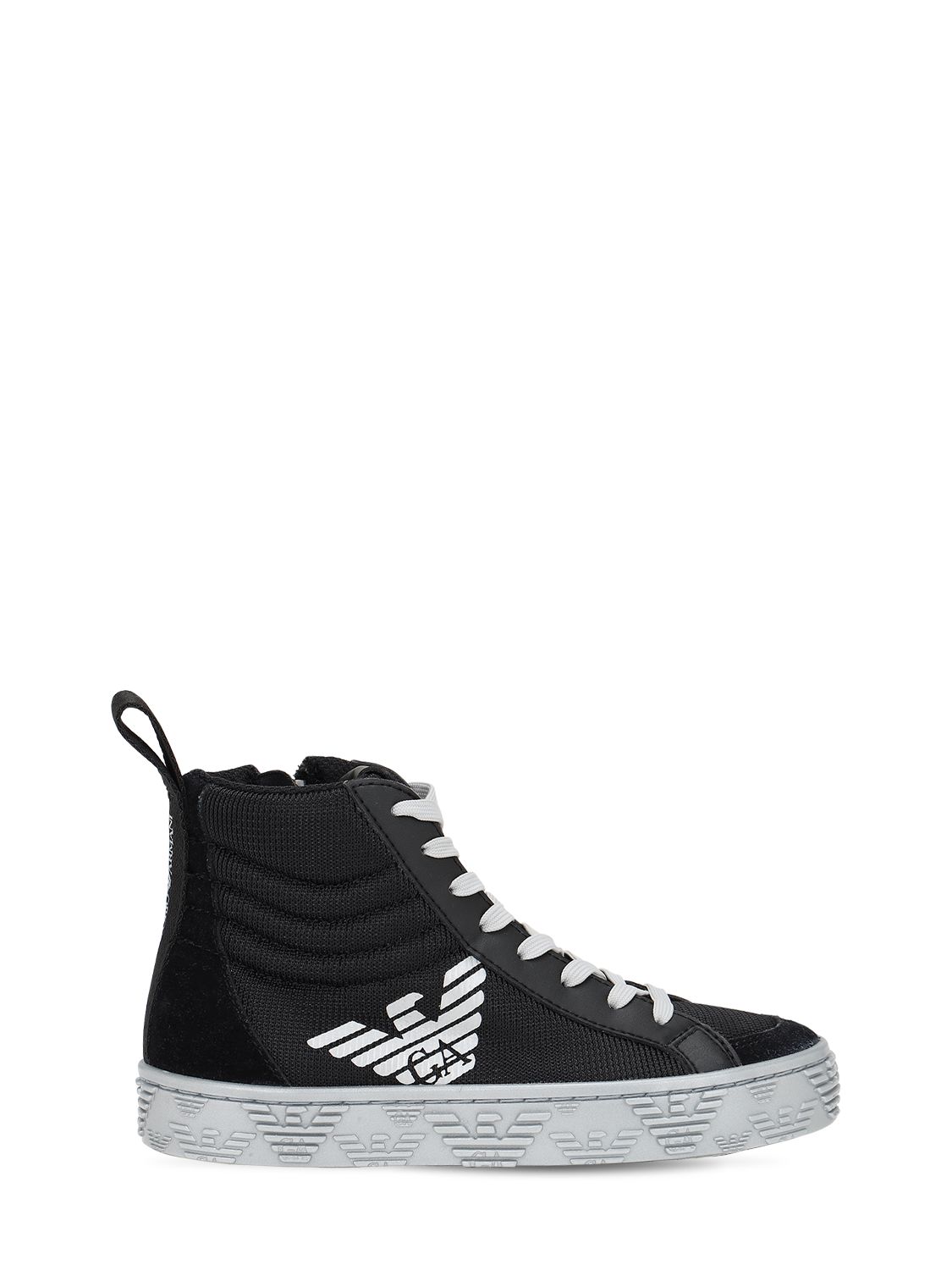 ea7 emporio armani logo trainers black