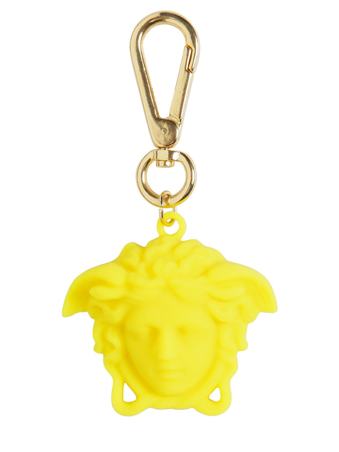 Versace Kids' Silicon Medusa Key Holder In Yellow