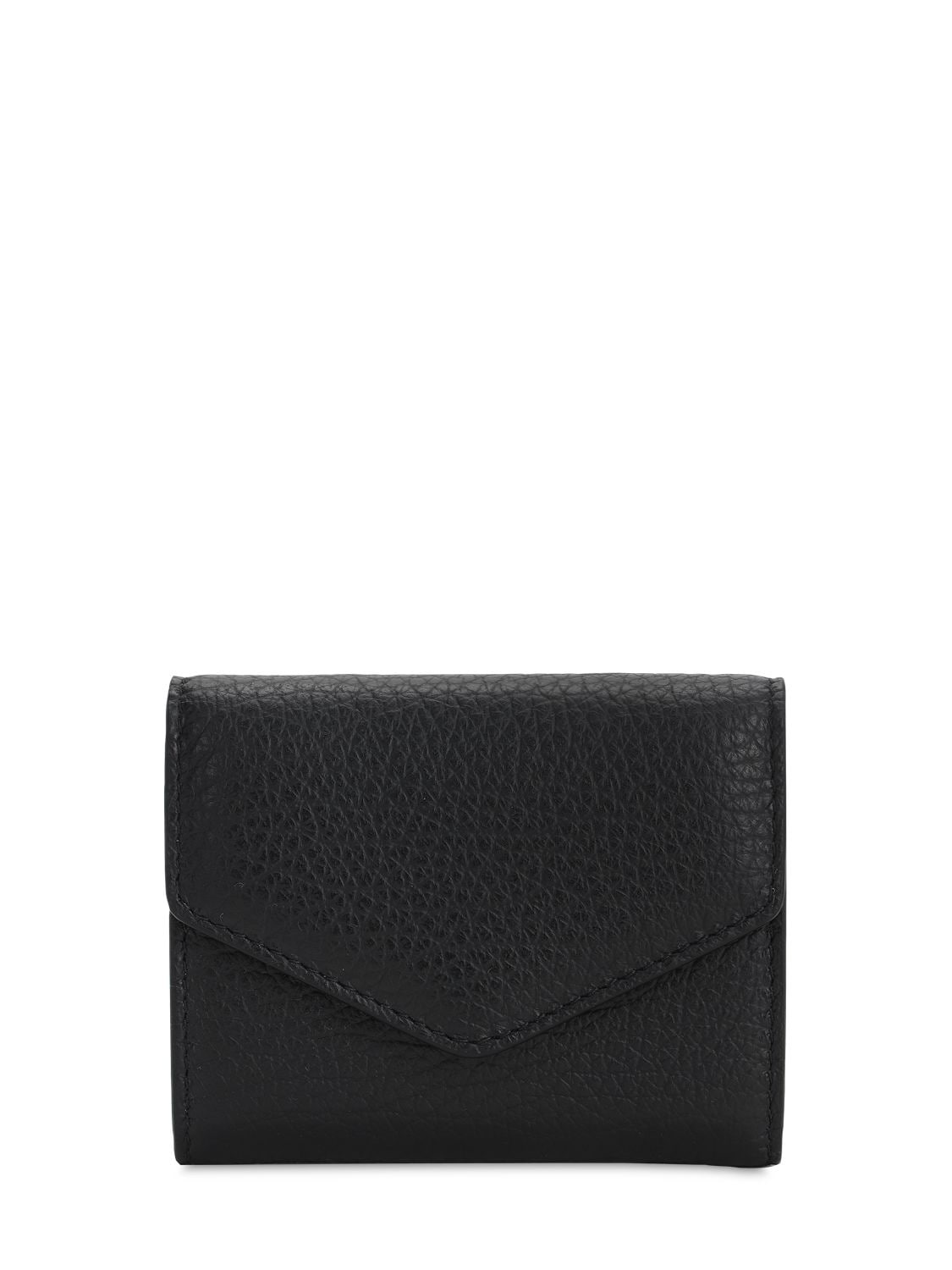 Maison Margiela Grained Leather Card Holder In Black