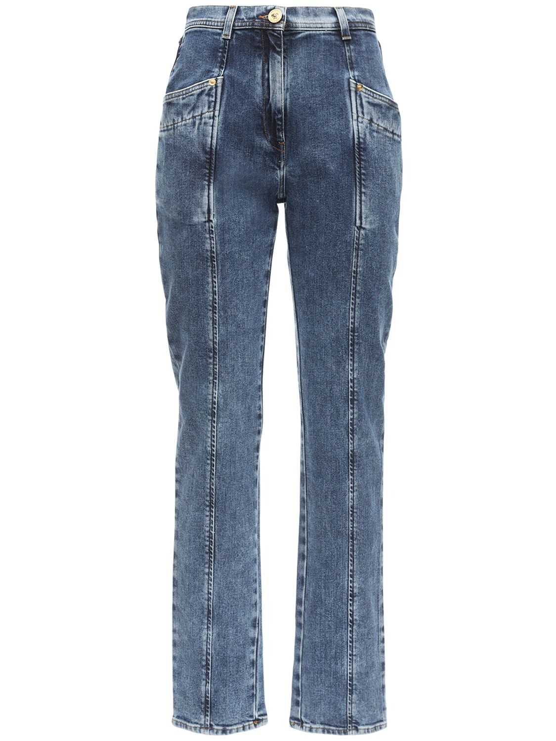 Versace High Waist Straight Leg Denim Jeans