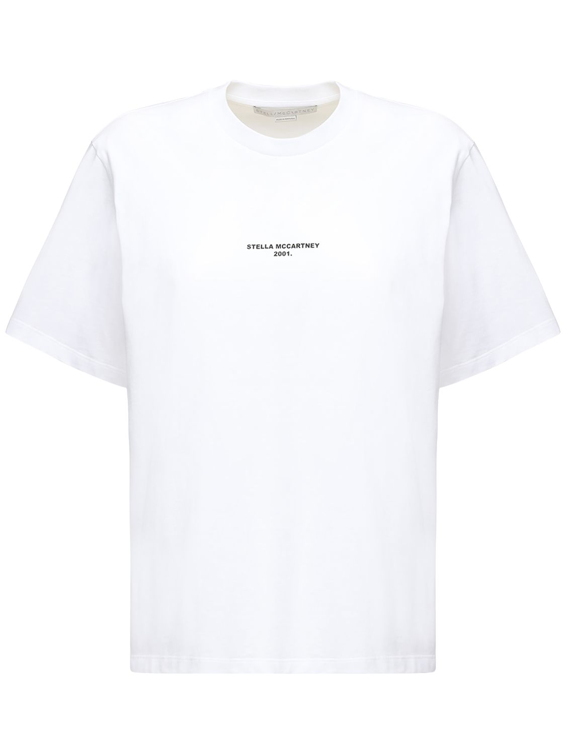 T-shirt Aus Bio-baumwolljersey Mit Logo