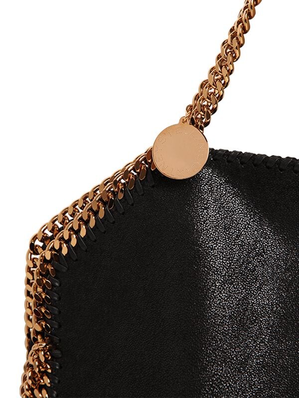 Shop Stella Mccartney 3chain Falabella Shaggy Bag In Black