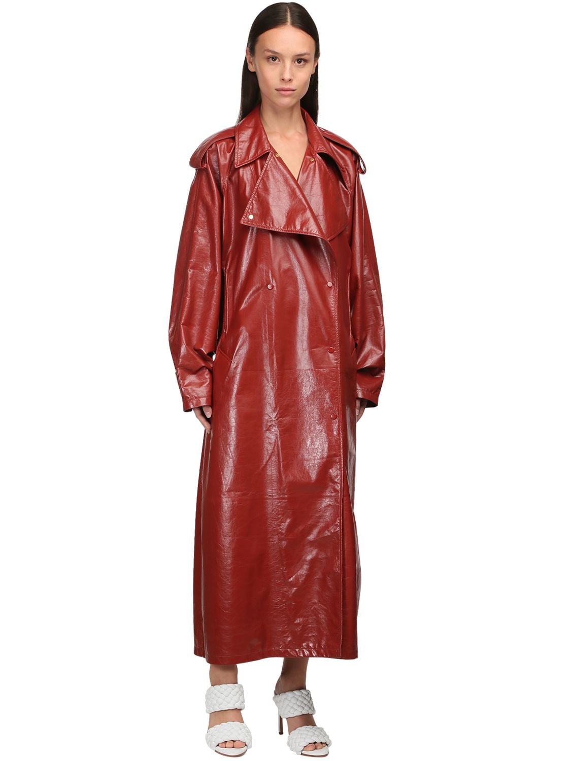 Nappa Leather Trench Coat