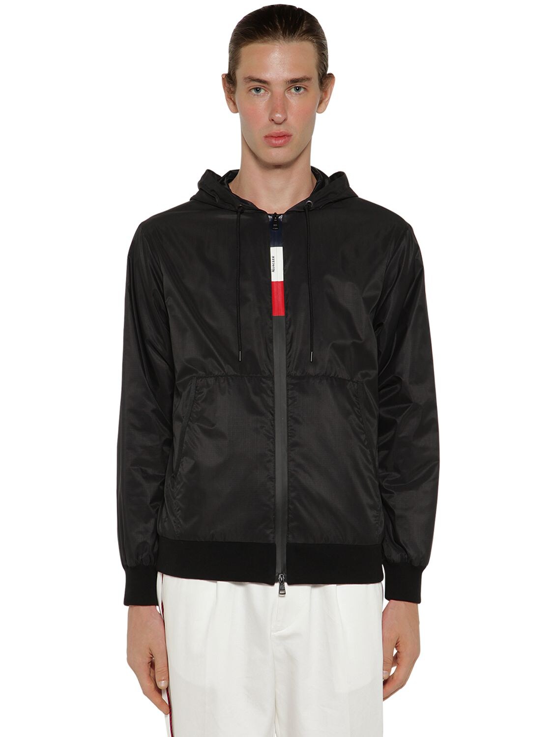 Moncler Iracoubo Nylon Ripstop Light Down Jacket In Black