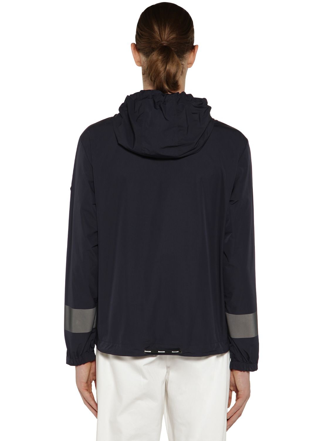 Moncler Adour Reflective-trimmed Shell Hooded Jacket In Navy | ModeSens