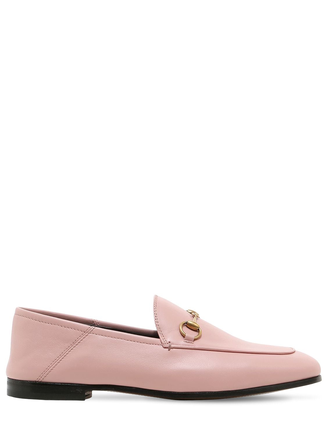 Gucci 10mm Brixton Leather Loafers In Light Pink